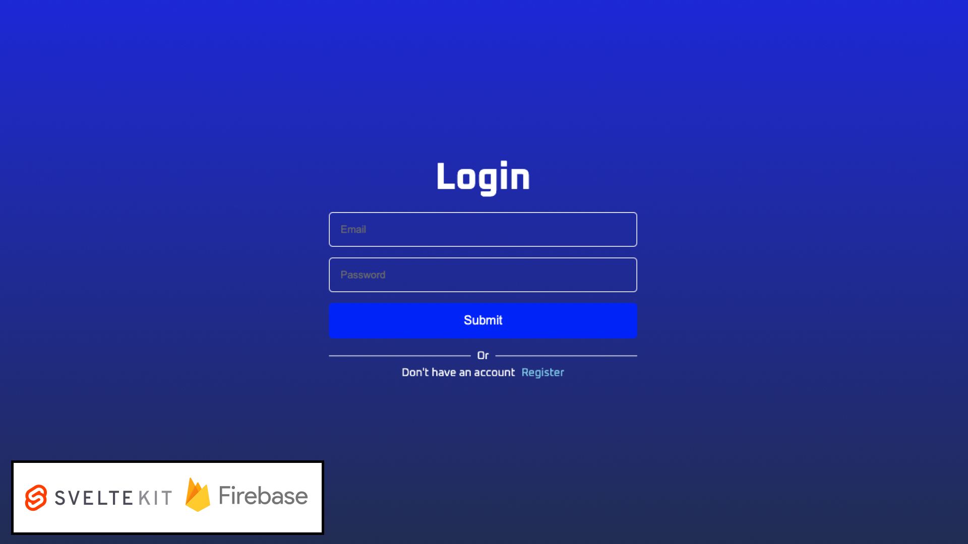 Sveltekit Firebase Fullstack App